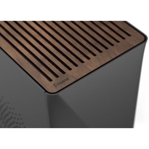PC-fodral - FRACTAL DESIGN - Era 2 Charcoal - m-ITX, 2 120 mm fläktar, USB3.1 Typ C, PCIe 4.0 riser-kort