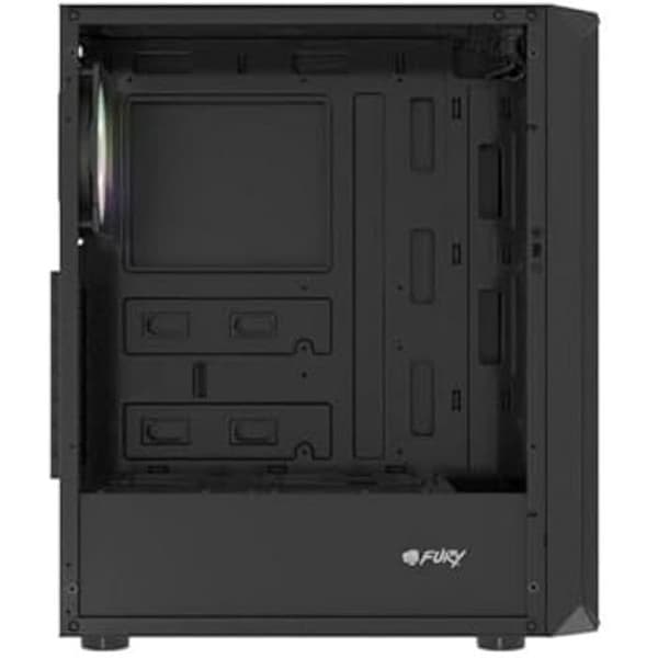 ATX Semi-Tower-fodral - NATEC - NFO-2153 - Svart färg - RGB-belysning - ATX-storlek Svart