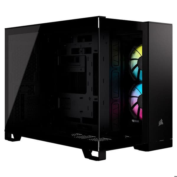 PC-fodral - CORSAIR - 2500X RGB - Small Tower mATX - Dubbelkammare - Panoramiskt härdat glas