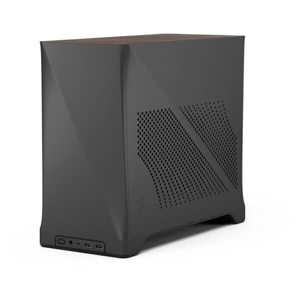 PC-fodral - FRACTAL DESIGN - Era 2 Charcoal - m-ITX, 2 120 mm fläktar, USB3.1 Typ C, PCIe 4.0 riser-kort