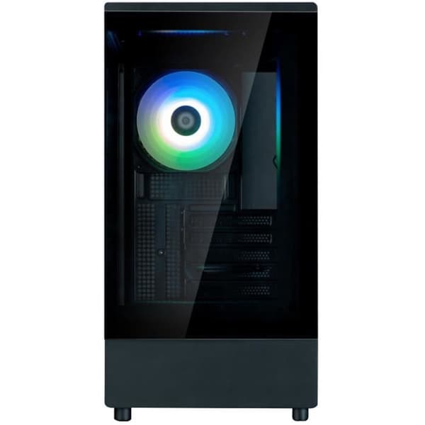Mini Tower PC-fodral utan strömförsörjning - ZALMAN P10 (svart) - Micro ATX/Mini-ITX - 1x120mm A-RGB - USB-C/3.0/HD Audio - Härdat glas