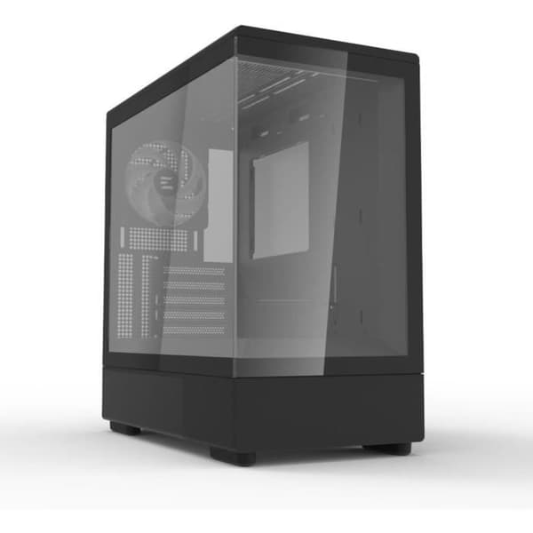 Mini Tower PC-fodral utan strömförsörjning - ZALMAN P10 (svart) - Micro ATX/Mini-ITX - 1x120mm A-RGB - USB-C/3.0/HD Audio - Härdat glas