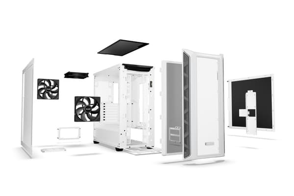 var tyst! Shadow Base 800 DX White Midi Tower