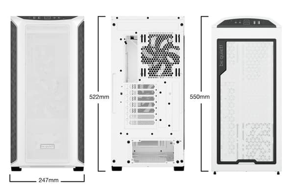 var tyst! Shadow Base 800 DX White Midi Tower