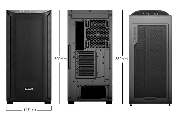 vær stille! Shadow Base 800 Black Midi Tower