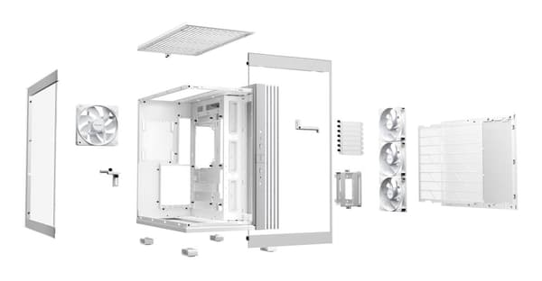 vær stille! LIGHT BASE 600 LX White Midi Tower
