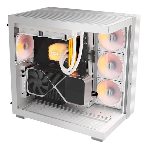 vær stille! LIGHT BASE 600 LX White Midi Tower