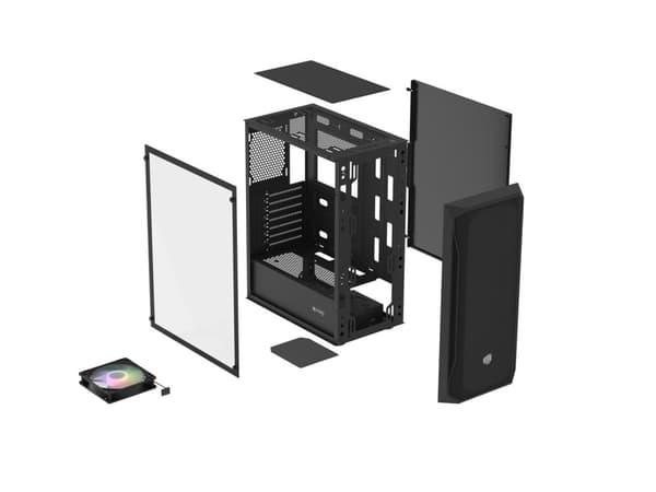 FURY COMPUTER CASE FURY SHOBO RGB MIDI TOWER MED VINDUE SORT