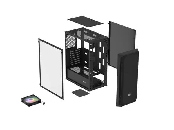 FURY COMPUTER CASE FURY SHOBO RGB MIDI TOWER MED VINDUE SORT