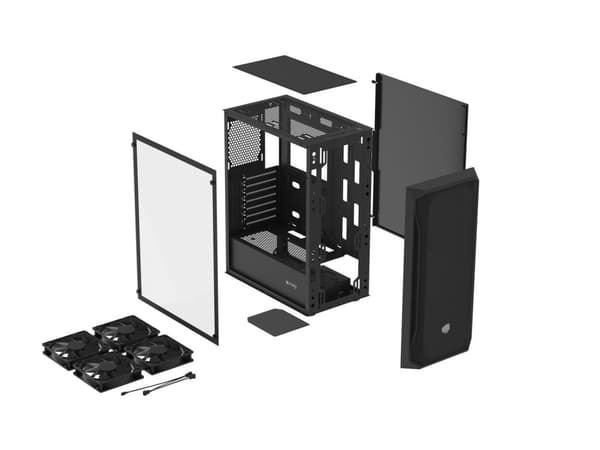 FURY COMPUTER CASE FURY SHOBO SH4F MIDI TOWER MED VINDUE SORT