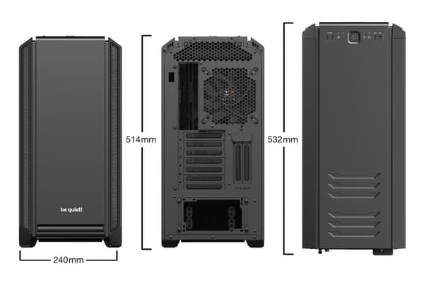 vær stille! Silent Base 601 Midi Tower Sort