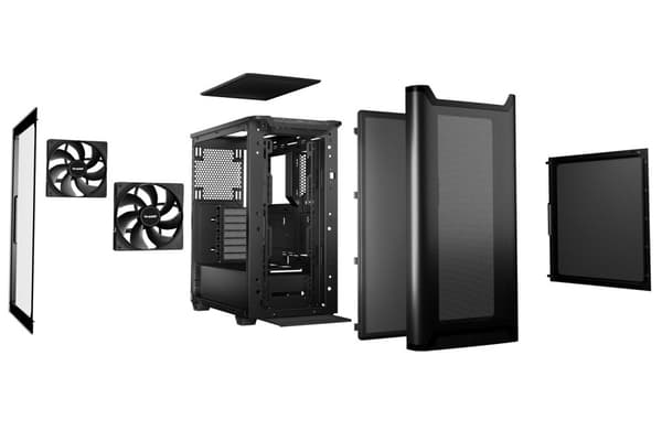 var tyst! PURE BASE 501 Airflow Window Black Midi Tower