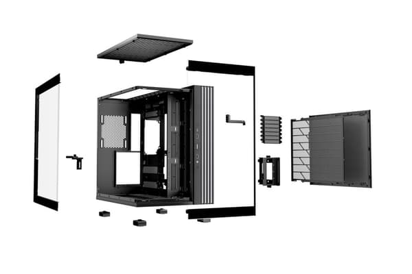 var tyst! LIGHT BASE 600 DX Black Midi Tower