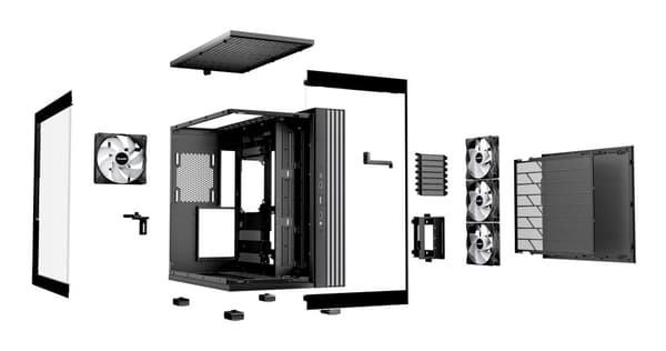 var tyst! LIGHT BASE 600 LX Svart Midi Tower