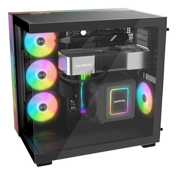 var tyst! LIGHT BASE 600 LX Svart Midi Tower