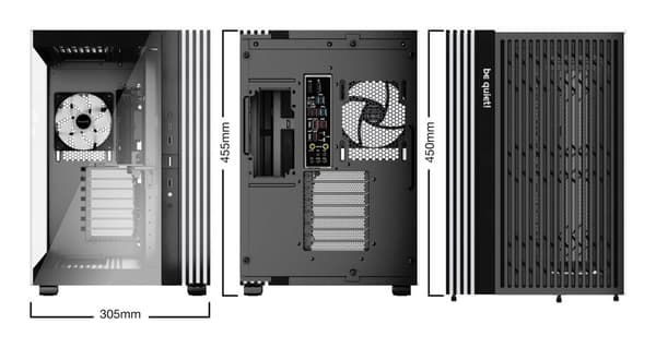 var tyst! LIGHT BASE 600 LX Svart Midi Tower