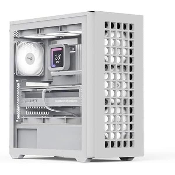 AeroCool D502A Mid Tower-väska, Mesh-frontpanel, 360 mm kylarfäste, 11 fläktplatser,