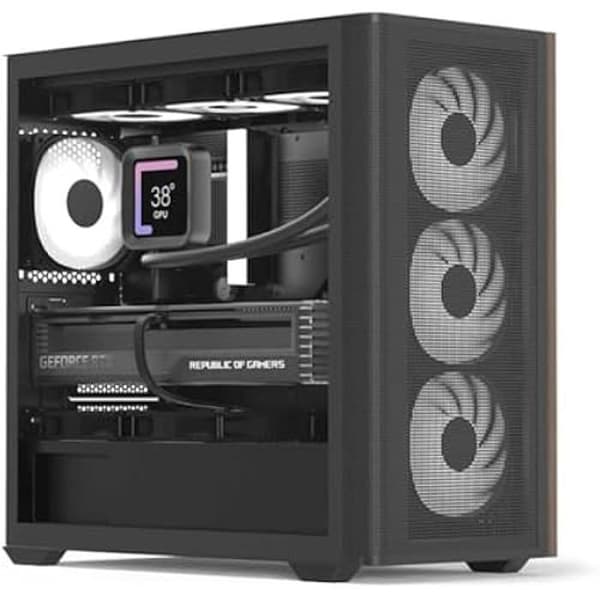 Mini Tower PC-fodral - AEROCOOL - D301A - 4 ARGB-fläktar - Vätskekylning - Tränätdesign