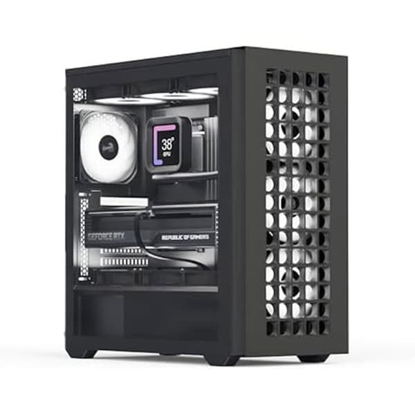 AeroCool D502A Mid Tower-väska, Mesh-frontpanel, 360 mm kylarfäste, 11 fläktplatser,