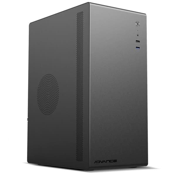Chassi PC - ADVANCE - OPTIMA SERIE SVART - mATX/mITX - 4 expansionsportar - 100% Metalldesign Svart
