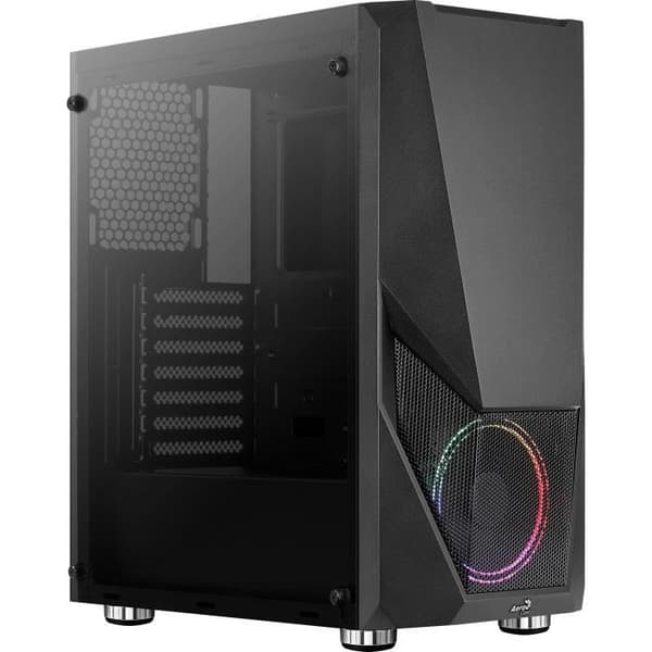 AEROCOOL PC CASE Zauron Saturn - FRGB V1 - Svart - Härdat glas - ATX-format (ACCM-PV23013.11)