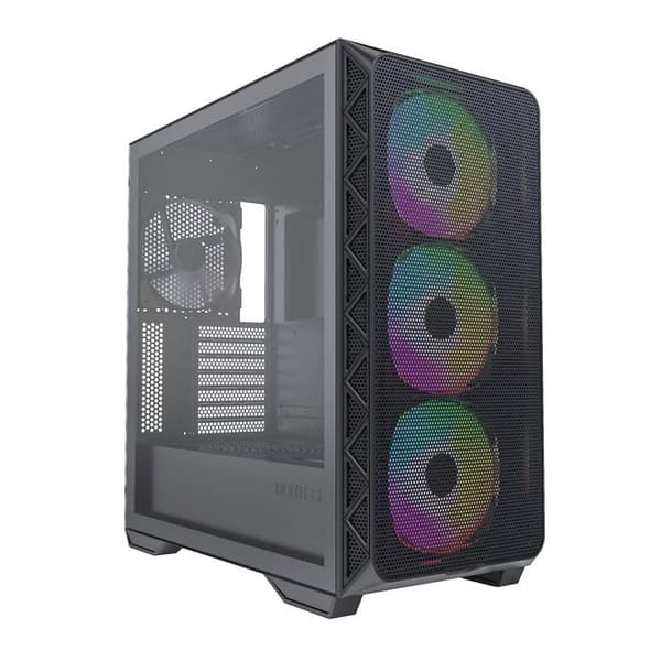 Tour midi MONTECH AIR 903 MAX Svart datorlåda med 4 förinstallerade LED-fläktar Svart