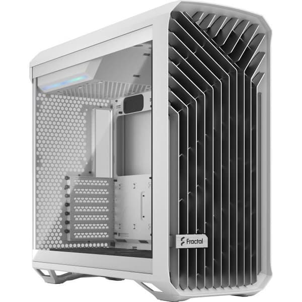 PC-fodral - FRACTAL DESIGN - Torrent White TG Clear Tint - SSI-CEB - Optimerat luftflöde med 5 fläktar ingår - Vit