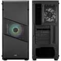 Miniatyrbild 3 av 3: aerocool atx mid tower fall aerocool menace saturn-g rgb med glaspanel (svart)