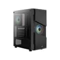 Miniatyrbild 1 av 3: aerocool atx mid tower fall aerocool menace saturn-g rgb med glaspanel (svart)