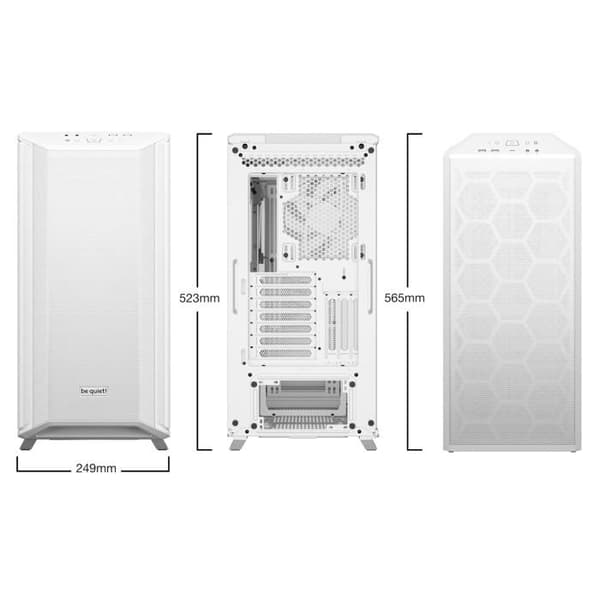 PC-chassi MT - Be Quiet! - Dark Base 701 - E-ATX - Vitrerad - Vit