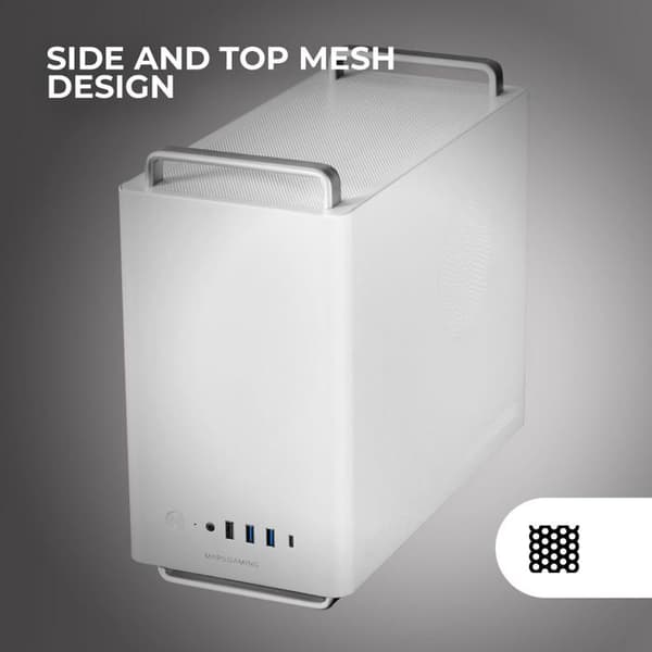 PC-chassi Micro-ATX - Mars Gaming - MC-ELITE - Mesh-design - 3 FDB-fläktar - Aluminium