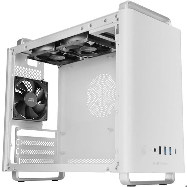 PC-chassi Micro-ATX - Mars Gaming - MC-ELITE - Mesh-design - 3 FDB-fläktar - Aluminium