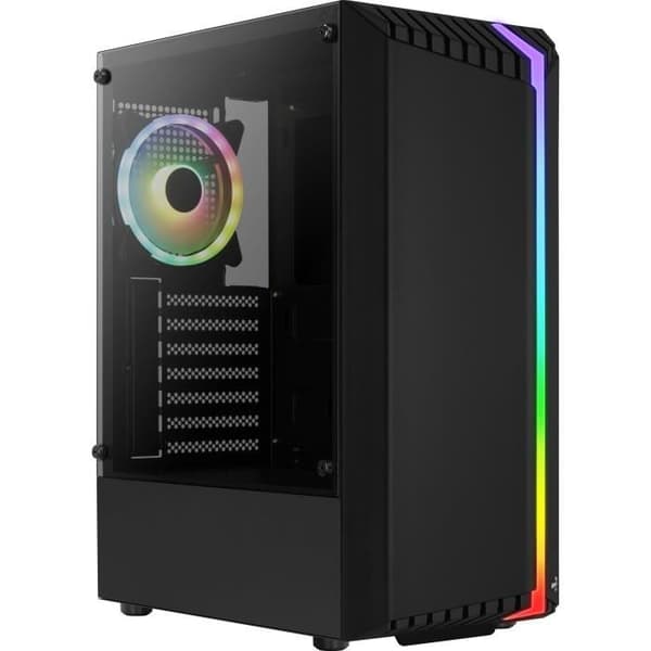 AEROCOOL Bionic G Black (V2) - Låda utan strömförsörjning - Medium torn - ATX-format Svart