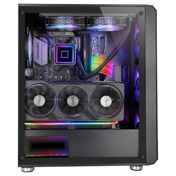 Gaming Chassi ATX - Mars Gaming - MC-VAULT - 4 ARGB-fläktar - Mesh-panel - Härdat glas