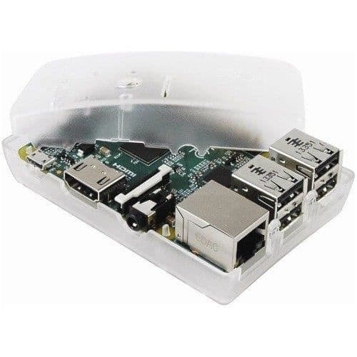 RASPBERRY BOÎTIER PI B+ FRYST ROSA ENKAPSLING MC-RP002-CLR - Hölje för Raspberry Pi B+ cl Translucent