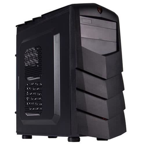 Svart Lejon PG1139, Midi-torn, PC, Stål, ATX, Micro-ATX, Svart, Spela