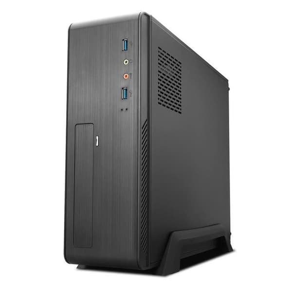 TooQ TQC-3006DU3C, Desktop, PC, SGCC, Micro-ATX, Mini-ITX, Svart, hemmakontor Svart
