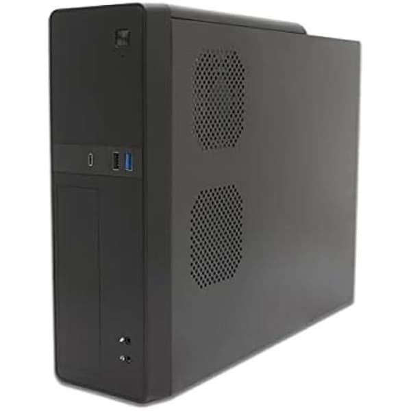CoolBox T310, Micro ATX Slim PC-fodral med 300SBZ USB-C-källa, stöd för lågprofil grafikkort, Cabriolet: