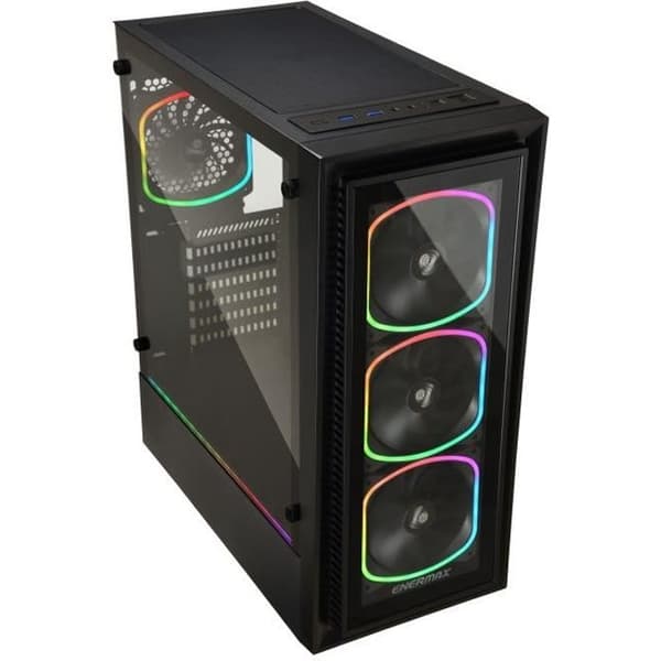 ENERMAX ENERMAX StarryFort PC CASE - Gaming - Svart - Härdat glas - ATX-format (ECA-SF30-M1BB-ARGB StarryFort)