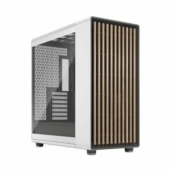 PC-fodral - FRACTAL DESIGN - North XL Chalk White TG Clear - FD-C-NOR1X-04 - E-ATX - Elegant trä- och legeringsdesign