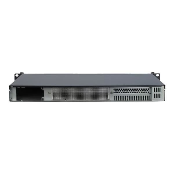 Inter-Tech K-126L 1U rackmonterbart fodral för Mini ITX-moderkort utan strömförsörjning och med 2 USB-portar