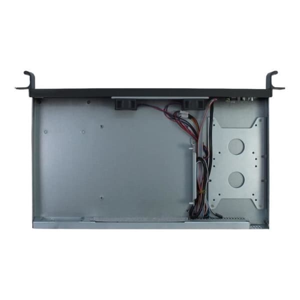 Inter-Tech K-126L 1U rackmonterbart fodral för Mini ITX-moderkort utan strömförsörjning och med 2 USB-portar