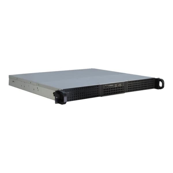 Inter-Tech IPC 1U-10240 Rackmonterbar 1U ATX utan strömförsörjning (FlexATX) USB Svart