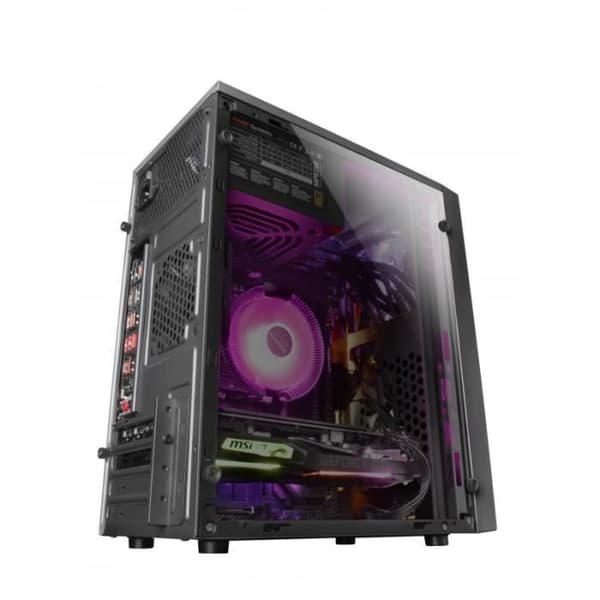 Mars Gaming Mars Gaming MCM RGB Mini Tower Micro ATX-fodral med glaspanel (svart)