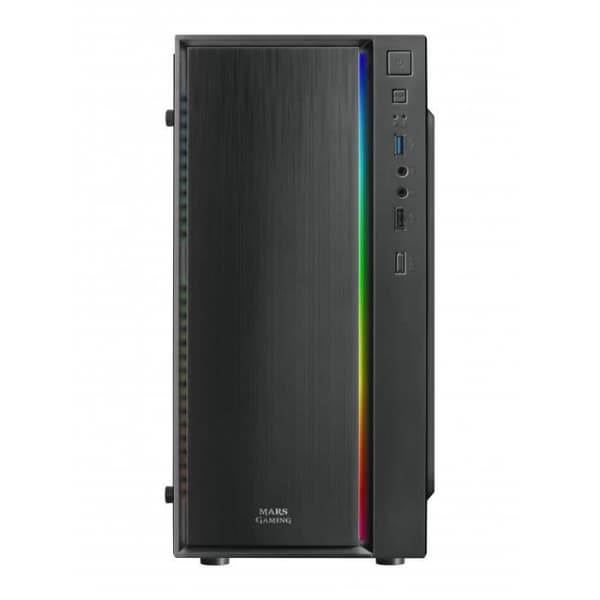 Mars Gaming Mars Gaming MCM RGB Mini Tower Micro ATX-fodral med glaspanel (svart)