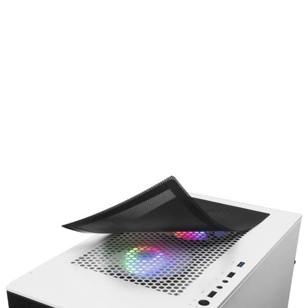 MicroATX PC-chassi - Mars Gaming - MCZW Vit - RGB - MESH-panel - Vattenkylning