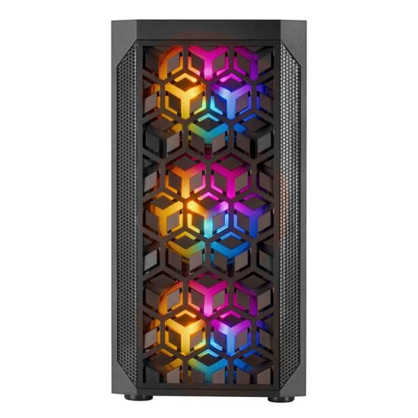 Mars Gaming MCMESH Svart - Micro ATX PC-spelfodral - Total Mesh Design - 3x FRGB-fläkt