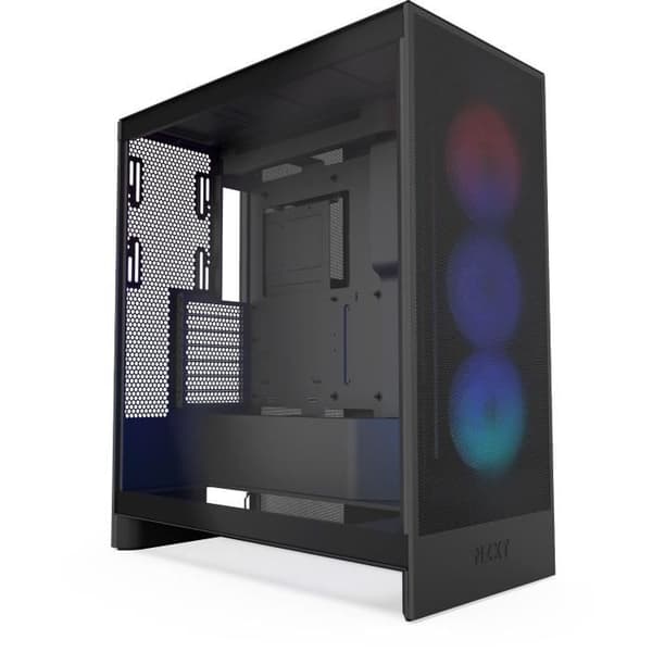 Mellan-torn chassi - NZXT - CM-H72FB-R1 - H7 Flow RGB med inkluderade RGB-fläktar - Svart