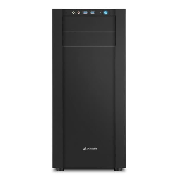 Sharkoon S25-V Midi Tower ATX PC-fodral utan strömförsörjning - 5 interna fack - Kabelhanteringssystem