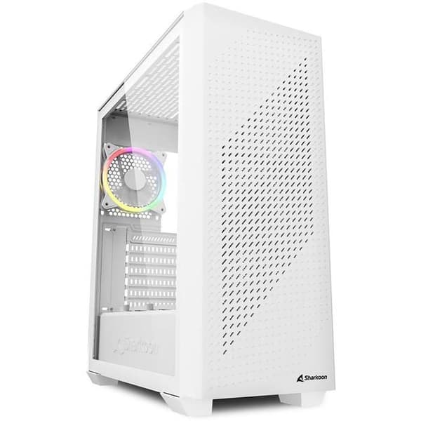 Sharkoon VS9 RGB Midi ATX PC-fodral Vit Vit